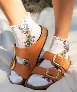 Natural Life Blossom Border Sock Set NEW & TRENDING