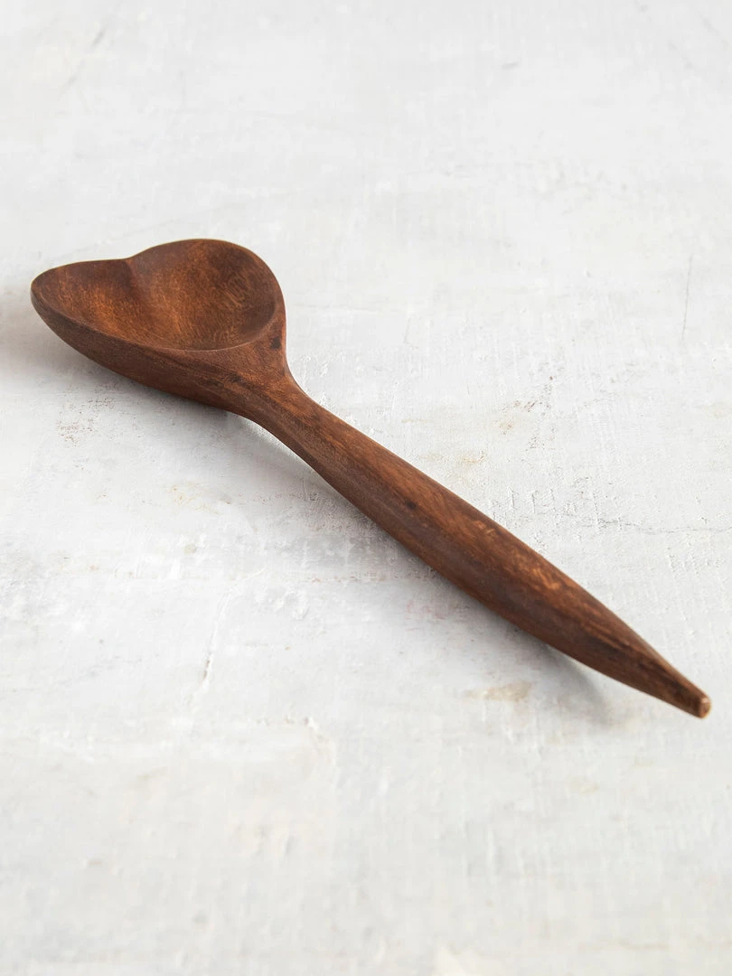 Natural Life NEW & TRENDING Wooden Heart Serving Spoon 5 Natural Life NEW & TRENDING Wooden Heart Serving Spoon