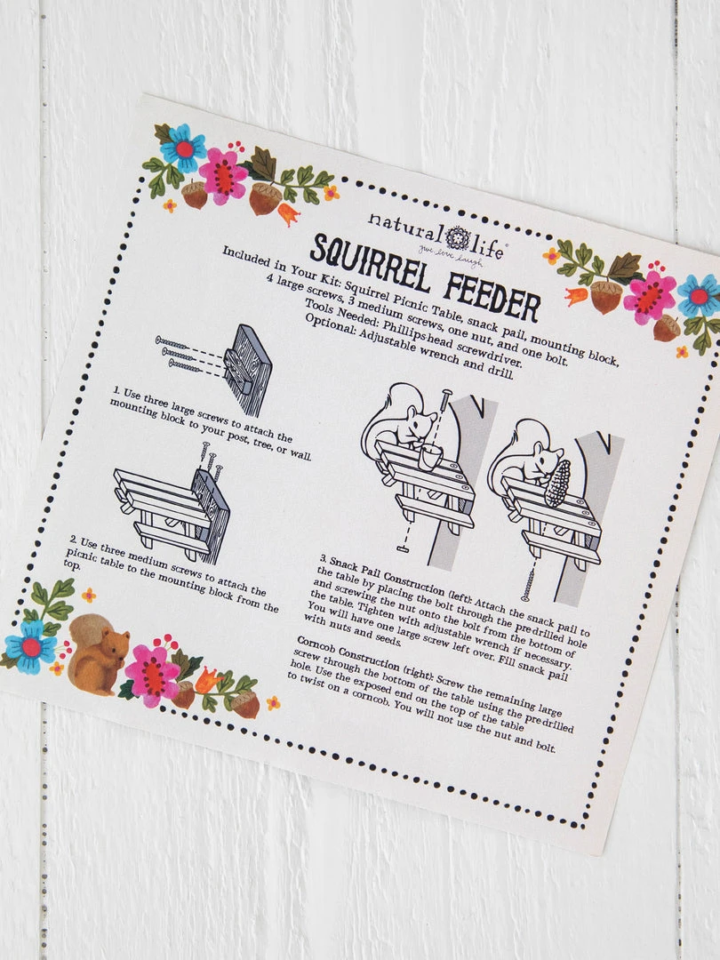 Natural Life Beach & Outdoors Squirrel Picnic Table Feeder 10 Natural Life Beach & Outdoors Squirrel Picnic Table Feeder