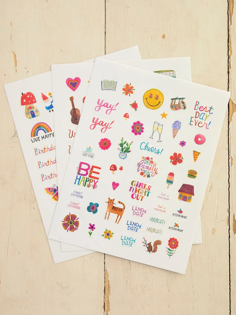 Natural Life Shaped Sticker Set Back To Campus 6 Natural Life Shaped Sticker Set Back To Campus