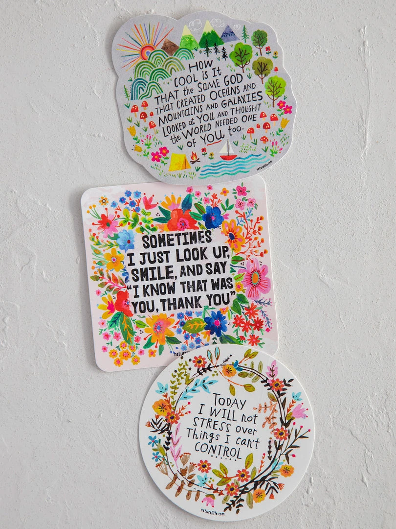 Natural Life NEW & TRENDING Set Of 3 Stickers 3 Natural Life NEW & TRENDING Set Of 3 Stickers