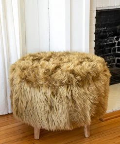 Natural Life Faux Fur Stool Back To Campus