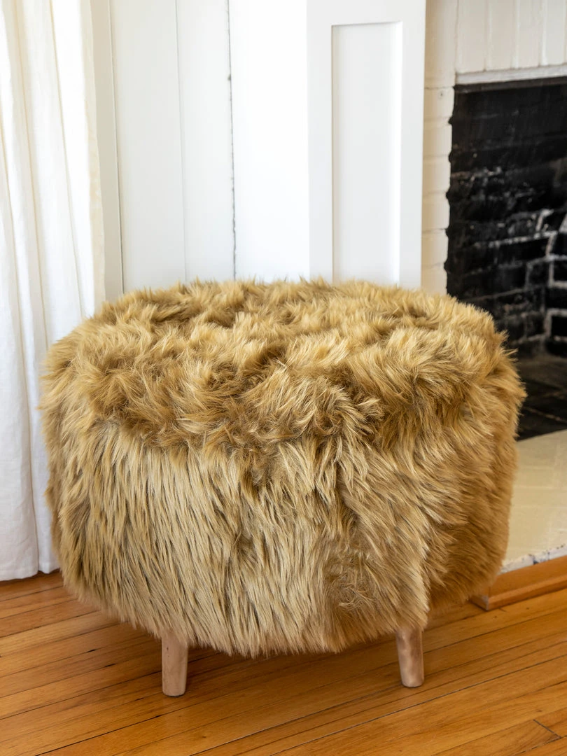 Natural Life Faux Fur Stool Back To Campus 3 Natural Life Faux Fur Stool Back To Campus