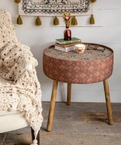 Natural Life Fabric Wrapped Side Table NEW & TRENDING