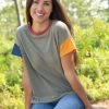 Natural Life Colorblock Boxy Crew Tee
