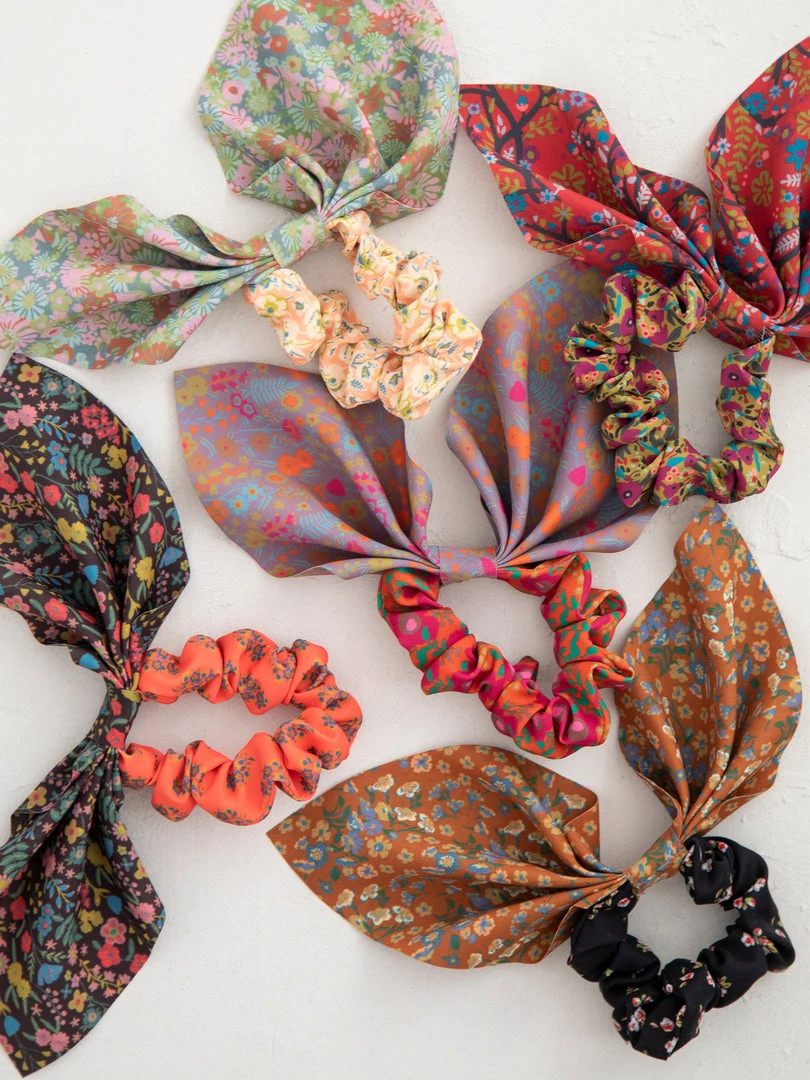 Natural Life Mixed Print Tie Scrunchie 7 Natural Life Mixed Print Tie Scrunchie