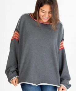 Natural Life Trim Sweatshirt