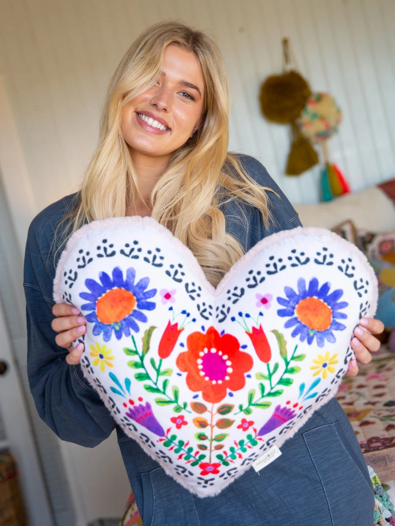 Natural Life Back To Campus Faux Fur Heart Pillow 7 Natural Life Back To Campus Faux Fur Heart Pillow