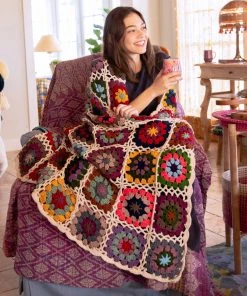 Natural Life Granny Square Crochet Blanket Back To Campus