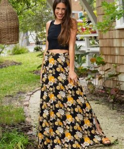 Natural Life Ginger Side Slit Maxi Skirt 26 Natural Life Ginger Side Slit Maxi Skirt