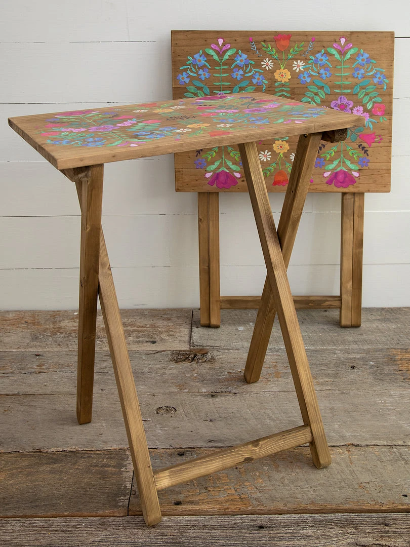 Natural Life Back To Campus Set Of 2 Wooden TV Tray Tables 3 Natural Life Back To Campus Set Of 2 Wooden TV Tray Tables