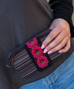 Natural Life Back To Campus Embroidered Wristlet