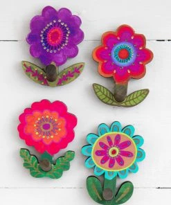 Natural Life Back To Campus Wooden Wall Hook Set Of 4