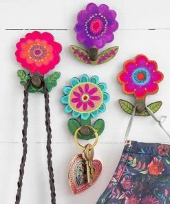 Natural Life Back To Campus Wooden Wall Hook Set Of 4