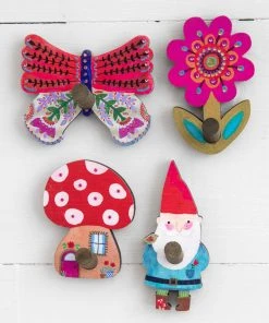 Natural Life Back To Campus Wooden Wall Hook Set Of 4