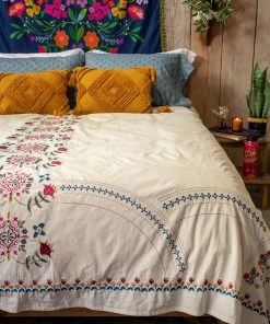 Natural Life Back To Campus Embroidered Coverlet