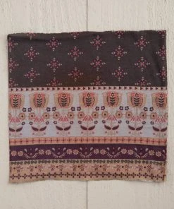 Natural Life Border Print Half Boho Bandeau